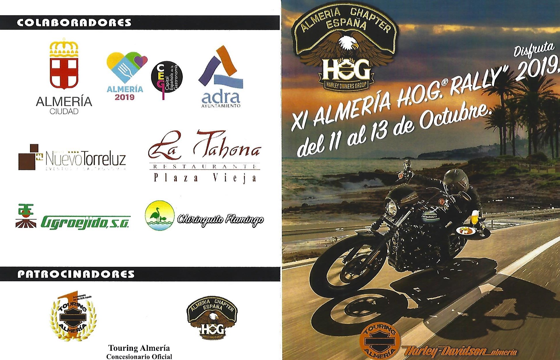 Photo of Casi un centenar de Harley-Davidson recorrerán las calles de Adra en la XI Almería H.O.G. Rally 2019